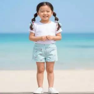 리틀밥독 키즈 여름옷 수박이바지 여아 키즈 시원한소재 바캉스 숏팬츠 M202MPT16