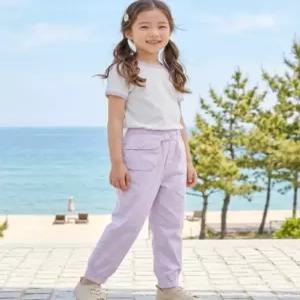리틀밥독 키즈 여름옷 르엘바지 여아 키즈 시원한소재 간절기 데일리 팬츠 M222MPT03