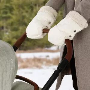 겨울 유모차장갑 탈부착형 베이지 손잡이 커버 핸드머프 방한 핸들워머 보온