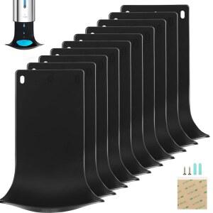 비누 디스펜서 드립 트레이 월 마운트 브라켓 세탁 세제 청소하기 쉬운(블랙 10개)