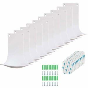 비누 디스펜서 드립 트레이 월 마운트 브라켓 세탁 세제 청소하기 쉬운 (흰색 10개)