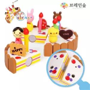 케장남감 원목케이크 1호 생일케이크 케익장난감 트렌드 장난감케이크 기획상품 브레인숲