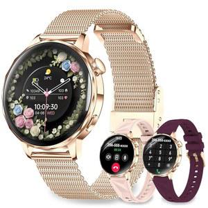 카즈넷 여성 스마트워치 1.27인치 스마트워치(응답 / 전화 걸기) /안드로이드 휴대폰과 호환 수면 모니터가 있는 IP68 방수 헬스 트래커 워치 100개 이상의 스포츠 모드(로즈 골드)