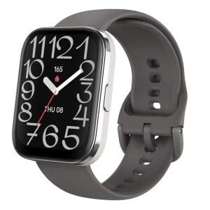 Amazfit Bip 5 유니티 스마트 워치 46mm 11일 배터리 120개 이상의 스포츠 모드가 포함된 헬스 활동 트래커 심박수 수면 모니터 사용자 지정 가능한 시계 얼굴 Android iPhone용 Charcoal