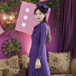 미스개화기 퍼플 마로 경성의복 개화기 의상 개화기 의상 소품 졸업사진 고등학교 컨셉 원피스 레트로