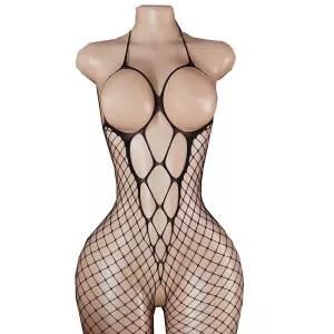 여성 원 없는 등받이 스타킹 한 바디 슈트 브래지어 투명한 Bodystocking 의상