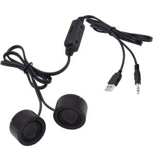 [미국배송] 데스크탑 노트북용 YARCHONN USB 미니 컴퓨터 스피커 소형 PC 전원 3.5MM TRS 스테레오 잭 MP3 PHONE-120만 / 3.9FT 볼륨 조절 가능