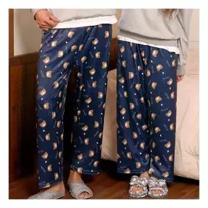 남성 여성 공용 수면바지 겨울 릴렉스 밍크극세사 스판 커플 잠옷 파자마 하의