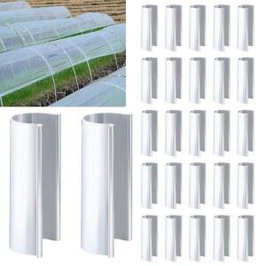 오토링 25개 알루미늄 온실 클램프 1.1 x 3인치 행 커버 반려견 침대 퀼팅 프레임 쉘터 그늘막 네팅(3/4인치 PVC 파이프 튜브 집게 장착)