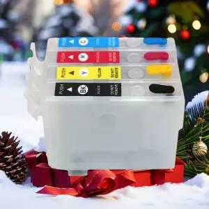 엡손 XP 2200 2205 3200 3205 프린터용 칩 없는 리필 잉크 카트리지 4개입 502XL 220