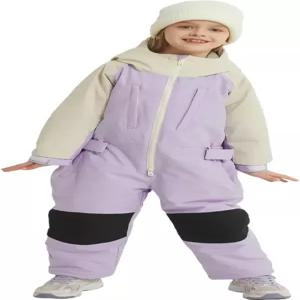 SOCON 원 스노우슈트 컬러풀 스키복 점프슈트 하이칼라 후드 지퍼 방수 재킷 겨울