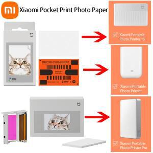 샤오미 휴대용 염료승화 포토 페이퍼/스티커 50매  징크 미지아 프린터용 자가 접착