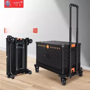 도리팝 장바구니 휴대용 접이식 트롤리 쇼핑카트 캠핑용 보관 상자 카트