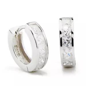 꽃보다 남자 사각 지르코니아 남녀 S925 실버 은침 똑 Cqb7+3Ngm