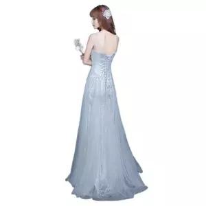 스팽글 이브닝 드레스 연주회드레스 그레이 피로연드레스 XS 공연원피스