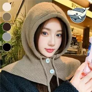 겨울 따뜻한 넥워머 후드 니트 보온 모자 페이크후드 페이크넥워머 니트넥워머