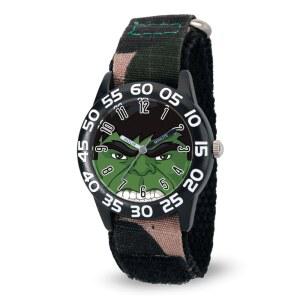 마블 키즈 플라스틱 타임 티처 아날로그 쿼츠 나일론 스트랩 시계