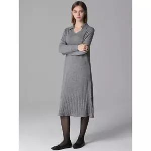 [하프클럽/]울블렌디드 V넥카라 니트 원피스 (택가격238000원)