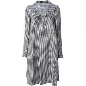 체크 패턴 보우 디테일 코트 ROJ021 0511