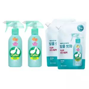 온더바디 코튼풋 발을씻자 풋샴푸 레몬향 본품 385ml 2개+ 레몬향 리필 500ml 2개