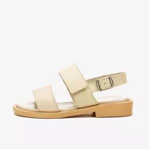 [보리보리/아이들]1408 키즈 & 맘 소가죽 버클 더블 스트랩 샌들 - 아이보리