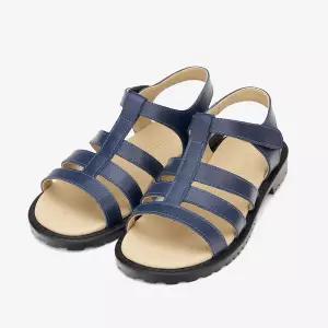 [보리보리/아이들]2421 키즈 & 맘 소가죽 로우 글래디에이터 샌들 - 네이비