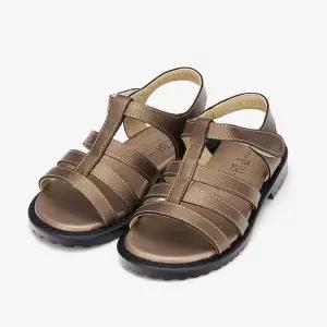 [보리보리/아이들]2421 키즈 & 맘 소가죽 로우 글래디에이터 샌들 - 골드