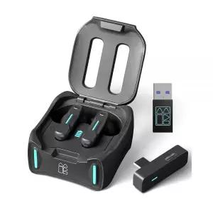 Middle Rabbit SW4 Pro 게이밍 이어버드, 마이크 무선, 2.4G 동글 + 블루투스 듀얼 모드, 20ms 낮은 대기