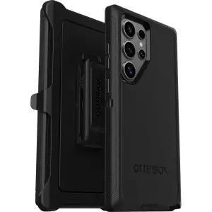 OtterBox 삼성 갤럭시 S24 울트라 디펜더 시리즈 케이스 - 블랙, 견고하고 내구성, 포트 보호, 홀스터 클립