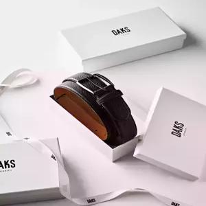 닥스 ACC 선물포장쇼핑백동봉 블랙 단색 소가죽 벨트 DBBE5F384