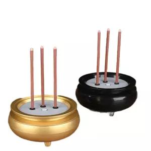 향 불교 용품 전자 향로 충전식 촛대 부처님 제사 장식 촛불 전기 소품