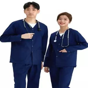 병원 긴팔 남성 여성 근무복 간호복 세트 진료복 병원유니폼 실습복 간호사