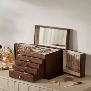 주얼리 정리함 보관함 목걸이 우드 악세서리 수납함 보석 보석함 돌반지 케이스