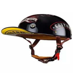 스냅백 헬멧 오토바이 모자 바이크 반모 스쿠터 하프 라이딩 레트로 여름