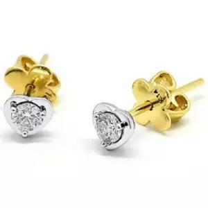 1부 랩 그로운 다이아몬드 다이아 귀걸이 웨딩 하트