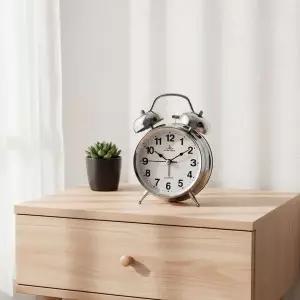 무소음 알람 탁상시계 LED 백라이트 원형