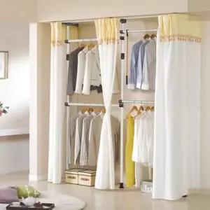 잡화 간이 조립식 옷장 드레스룸4단 옷걸이 W