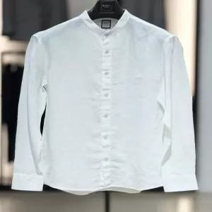 [바쏘옴므]마 100% 차이나카라 린넨 캐주얼 셔츠 WSZ1TT47A WH_SC