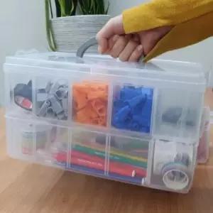 [생활] 3단 소품 정리함 플라스틱 멀티 정리함 수납 칸막이 투명