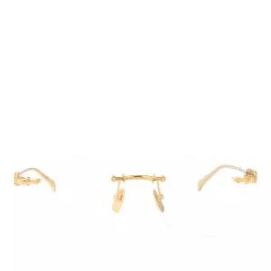 스퀘어 골드 프레임 안경테 GG1806O 001 54