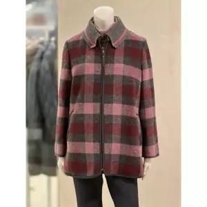 [벨리시앙]벨리시앙 세이브존01 울 체크 니트칼라 코트 HC4403 (42591861)