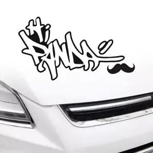 [RIZPICK]텍스트운전장식 수염판다 수염판다차량스티커 초보운전스티커