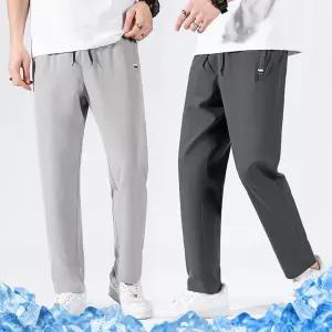 쿨링 밴딩 팬츠 일자 테이퍼드 트레이닝 츄리닝 바지 등산 남성 드핏 슬랙스 남자스 밴스 밴팬츠 세미와이