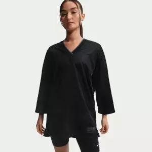 긴팔티 HQS IF0320-010 스포츠웨어 여성 오버사이즈 저지 튜닉