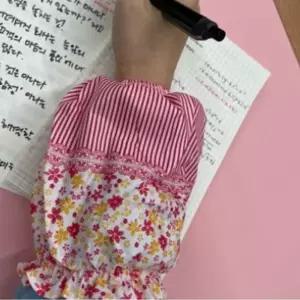 미니팔토시 미술작업 사무실 프릴반토시 랜덤색상1쌍 lka8+3GjJ