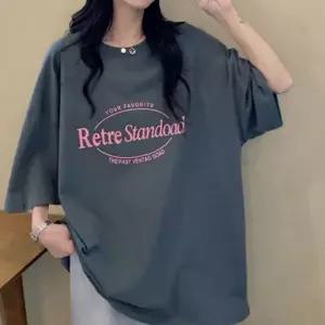 루즈핏 레터링 여성 여름 셔츠 티 셔츠 여자 반팔 루즈핏 여성 박스티