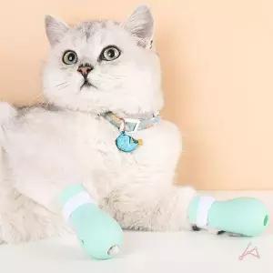 [하프클럽/셀러허브(펫)]고양이발커버 미용 목욕 발톱보호 발막이