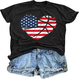 여성용 야구 T 셔츠 엄마 티 재미있는 하트 그래픽 캐주얼 애호가 선물