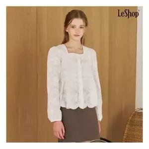 르샵 정상가 79,000원ㅣ플라워 펀칭 스퀘어넥 블라우스 DQ1BA015A 466260