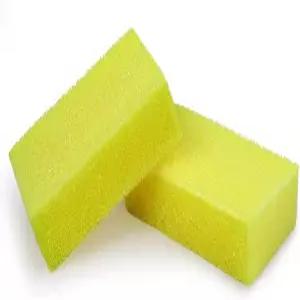 DECOHS 버그 스크러버 스펀지 2개 - 재사용 가능한 자동차 및 타르 제거 세차 청소용 노란색